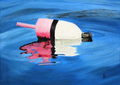 Pink and White Buoy