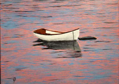 Sunset Rowboat