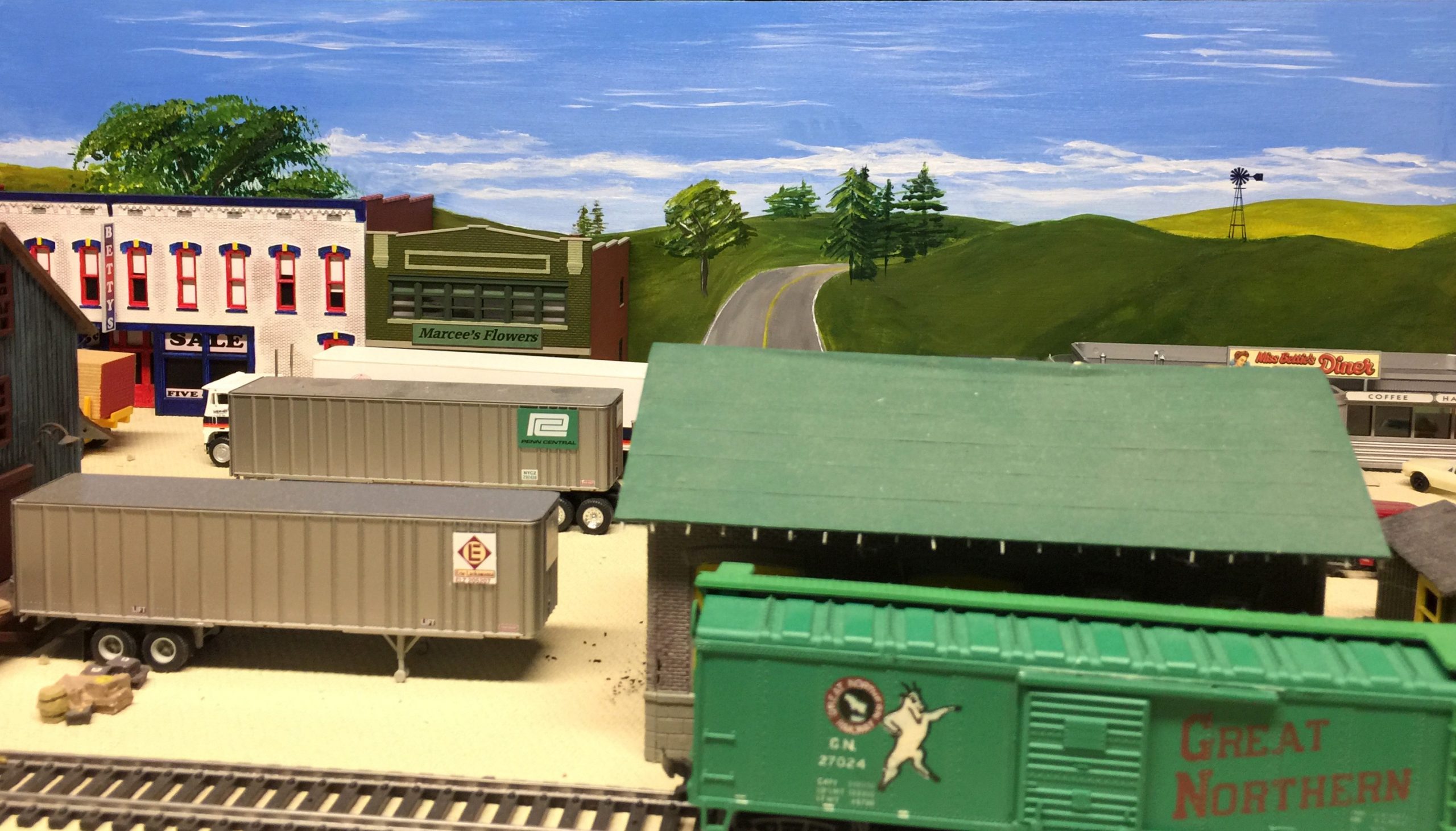 First Backdrop Installed on the Layout