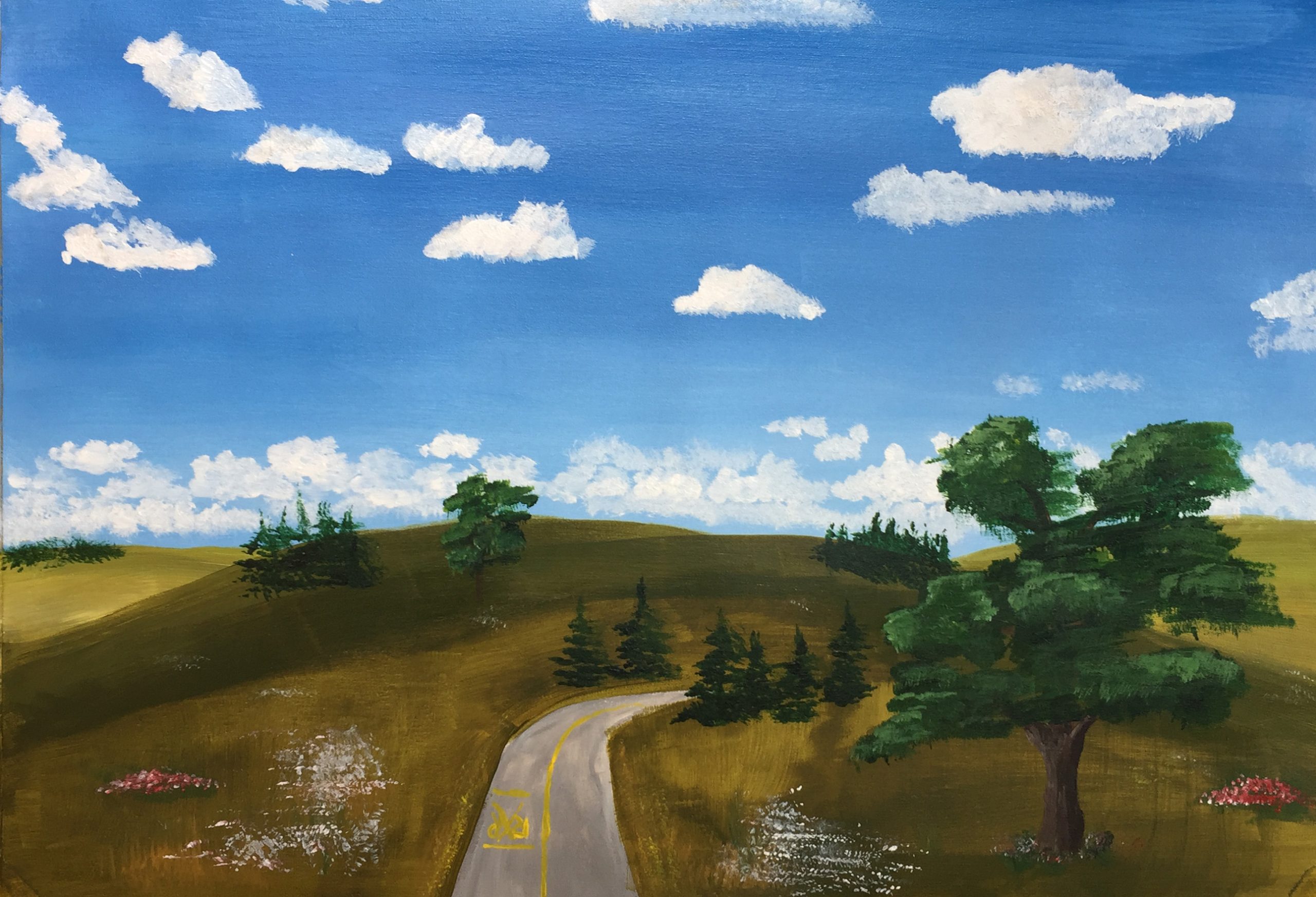 Test Painting on Canvas Paper